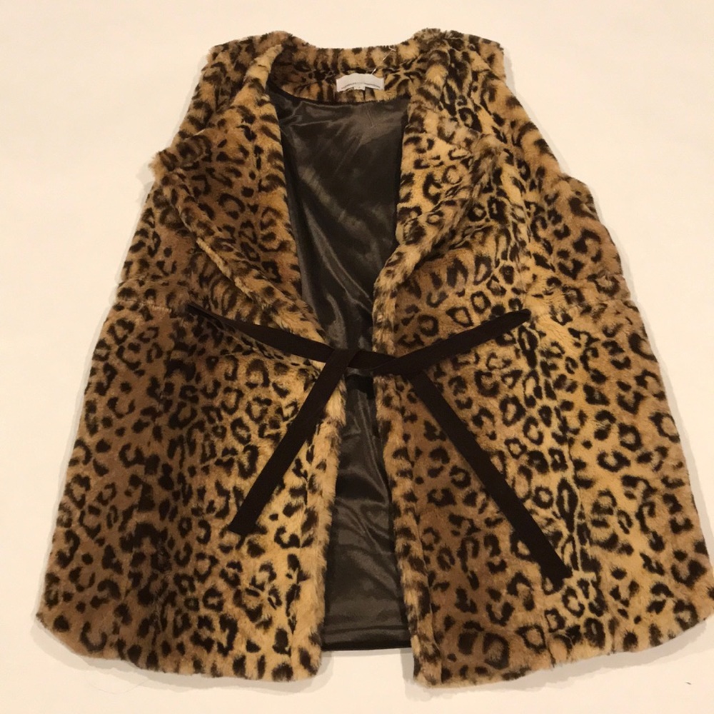 Leopard fur vest